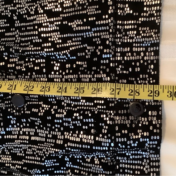 Sequin Black and Silver Bomber Jacket - Picture 9 of 11